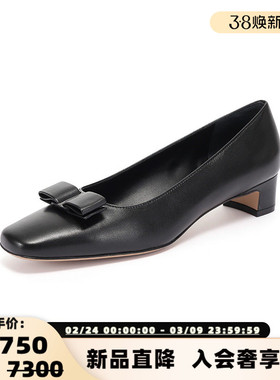 Ferragamo菲拉格慕 女士RIRRI系列粗跟高跟鞋3cm银泰百货 300095