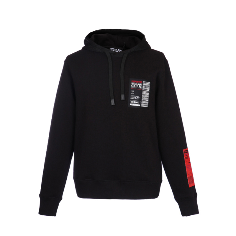 范思哲Versace Jeans Couture 男士字母印花连帽长袖卫衣300154