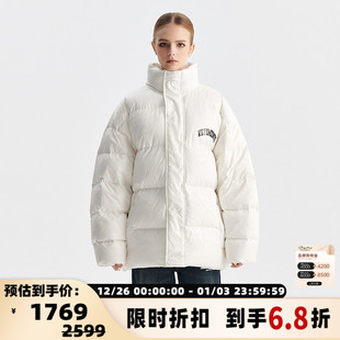 VETEMENTS秋冬男女同款 301446 潮流情侣白鸭绒羽绒服银泰百货