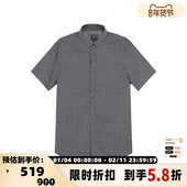男士 衬衫 三角图案修身 Armani阿玛尼AX 版 短袖 银泰百货 300095