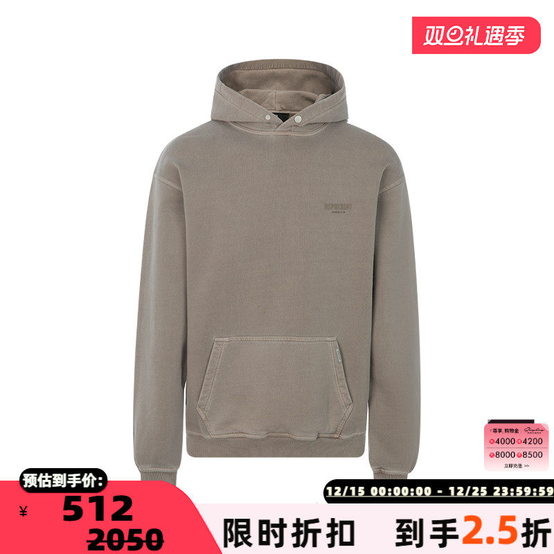 REPRESENT男士连帽套头衫卫衣