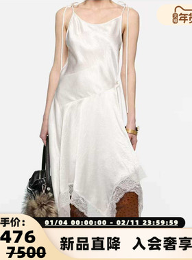 ACNE STUDIOS 25秋冬女士白色时髦吊带连衣裙银泰百货 301574