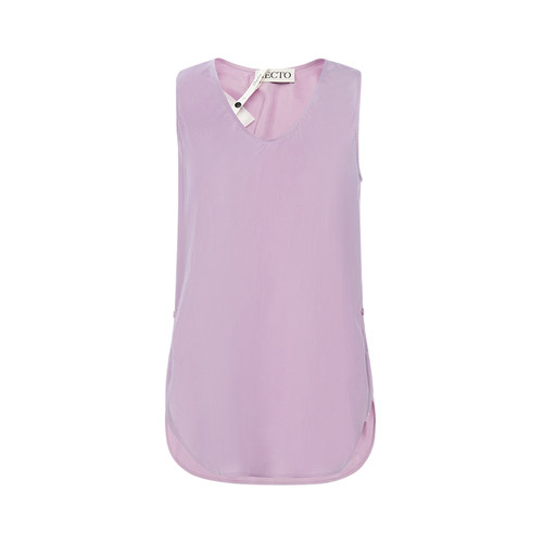 RECTO女士纯色桑蚕丝吊带背心