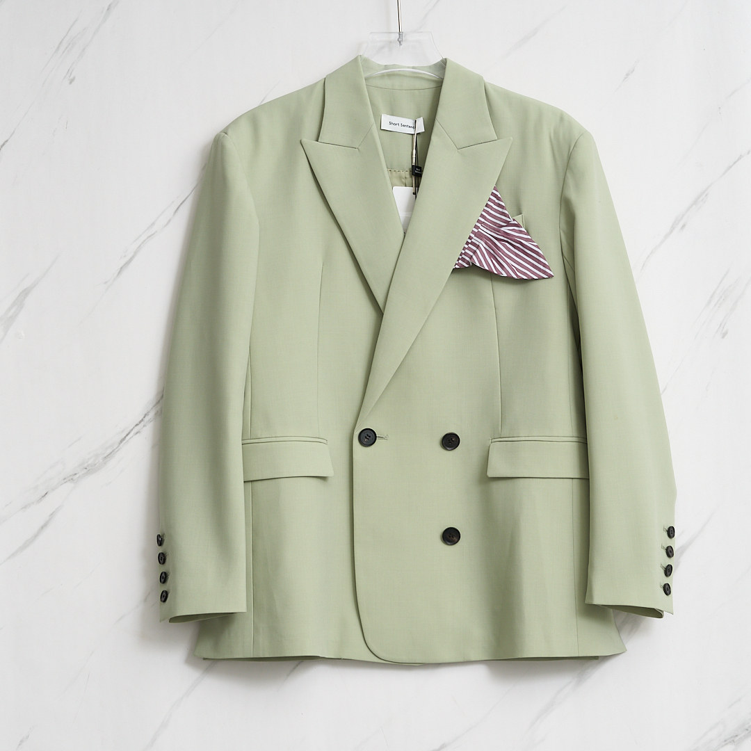 SHORT SENTENCE女士高级感休闲双排扣西服银泰百货精品 301596