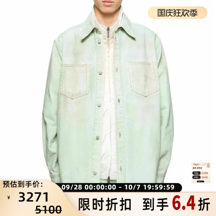 ACNE STUDIOS 秋冬新款男士长袖牛仔衬衫银泰百货精品 301574