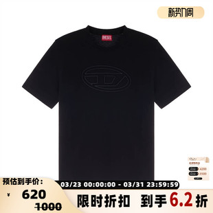 T恤上衣银泰百货 DIESEL 棉质休闲圆领短袖 男士 301574 春夏新款