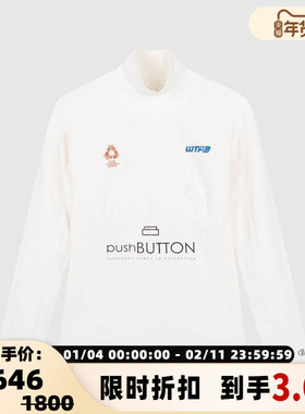 pushBUTTON春季新款高领印花女士T恤衫长袖T恤银泰百货 301604