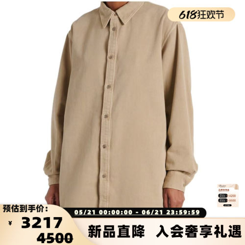 LEMAIRE春夏款女士翻领单排扣简约舒适长袖衬衫银泰百货 301574