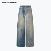 25春夏女士简约印花直筒牛仔裤 ANN ANDELMAN 银泰301286