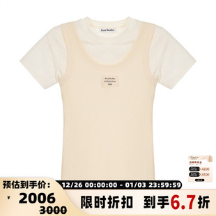 圆领T恤银泰百货 ACNE 女士假两件短袖 春夏新款 301574 STUDIOS