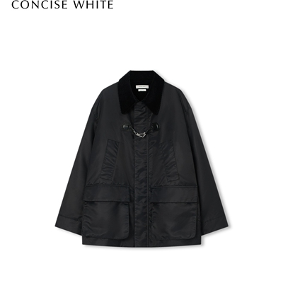 concise-white/简白女士夹棉廓形夹克银泰百货精品 301257