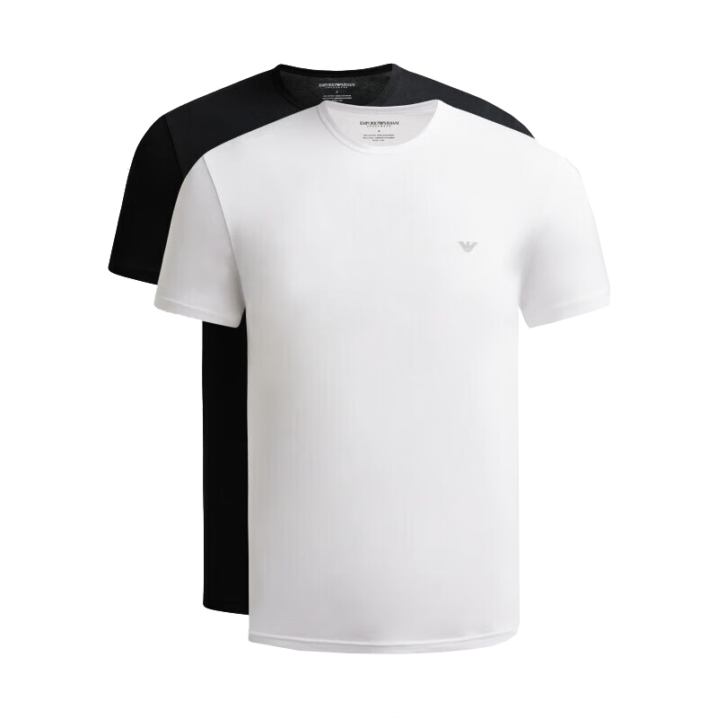 EMPORIO ARMANI 阿玛尼 男士棉质圆领短袖T恤衫（两件套） 300154