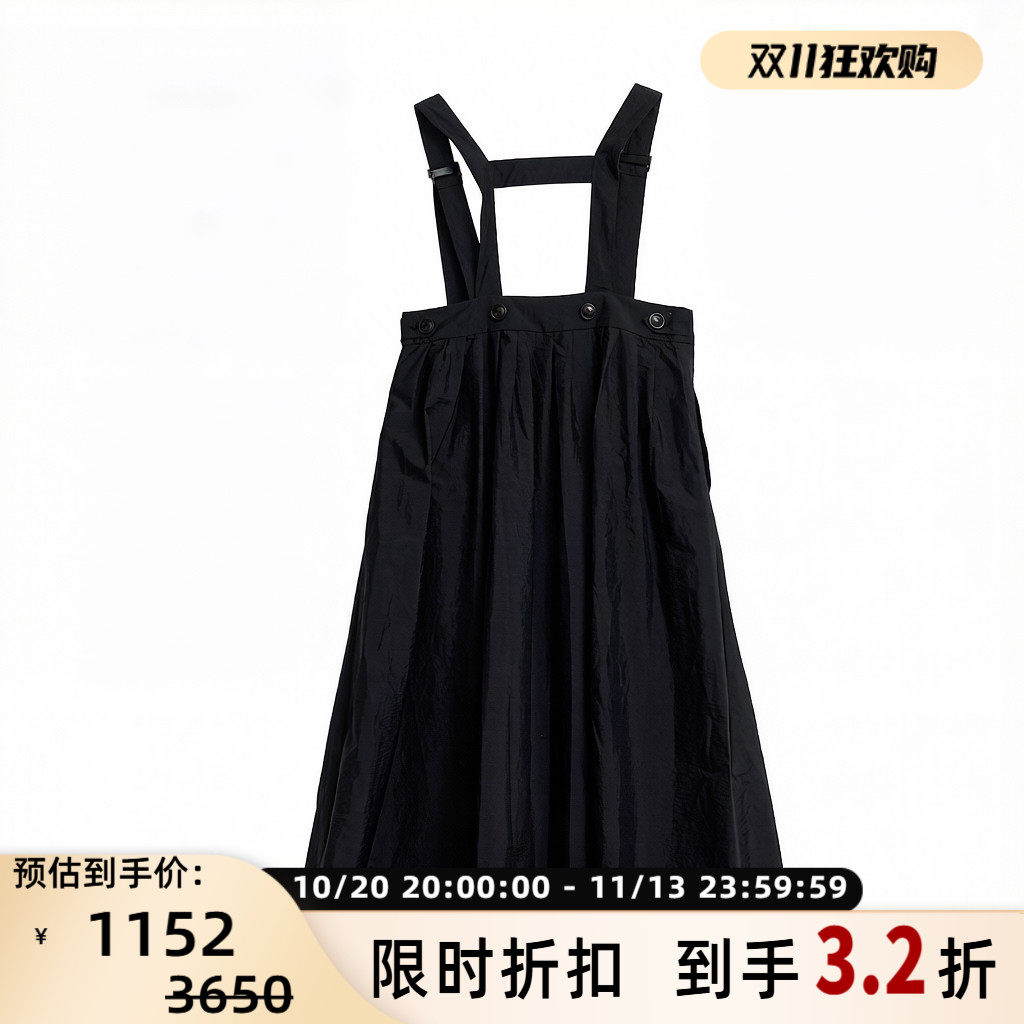 nagonstans女士暗黑日系工装风高腰背带连衣裙 银泰百货 301596
