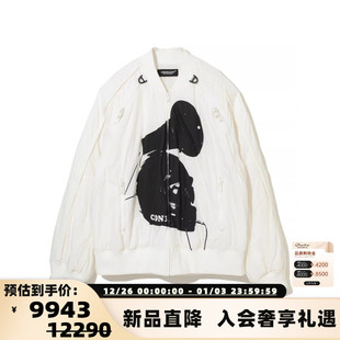 印花夹克银泰 UNDERCOVER 棒球领拉链时尚 男士 301574 25秋冬新款