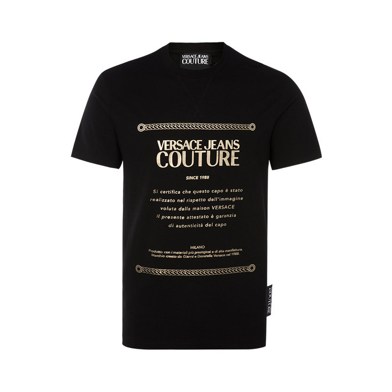VERSACE JEANS COUTURE    男士 纯棉 时尚 简约  T恤