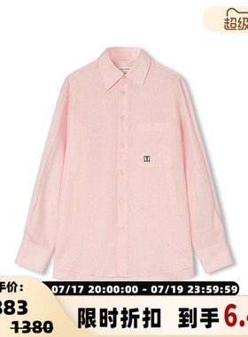 Concise-White/简白 新款女士亚麻刺绣长袖衬衫银泰百货 3017