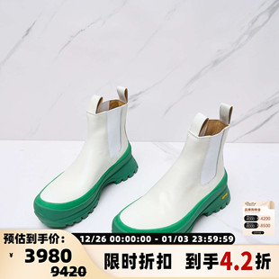 301596 拼色切尔西踝靴银泰百货精品 Jil Sander女士经典