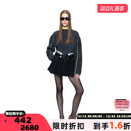 【折扣】YCH 女士圆领长袖针织衫卫衣