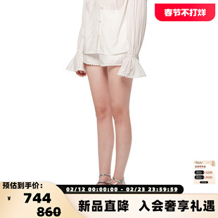 SHRO ENRO 佩拉斯特海滩女士法式蕾丝花边短裤 银泰百货301469