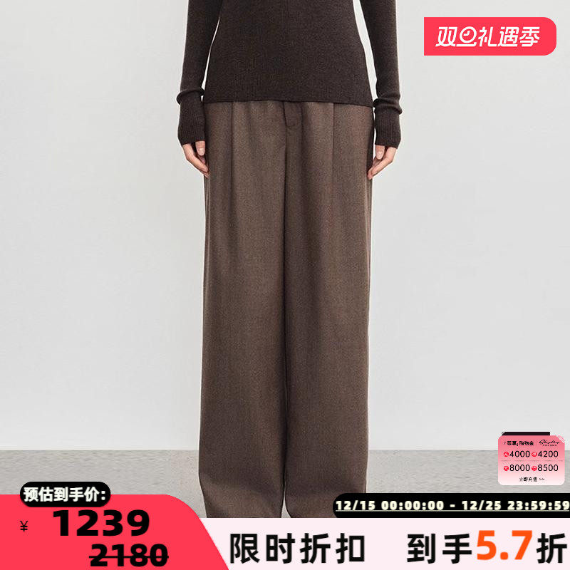 CONCISE-WHITE女士纯色西装裤