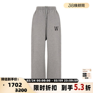 WE11DONE 女士春秋季抽绳休闲裤运动裤卫裤银泰百货精品 301574