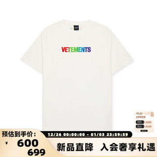 潮流男女休闲宽松100%棉短袖 新款 T恤301446 25春夏季 VETEMENTS