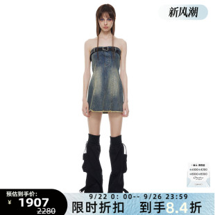 ANN 301286 ANDELMAN牛仔抹胸连衣裙