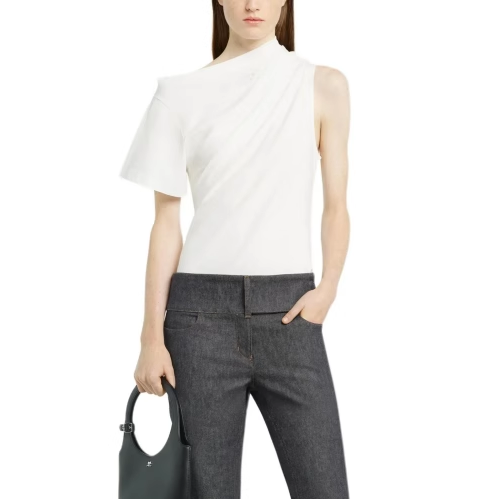 Courreges 春夏新款女士短袖圆领T恤银泰百货精品 301574