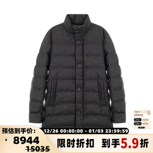 立领无帽羽绒服银泰百货精品 黑色男士 301574 冬款 HERNO