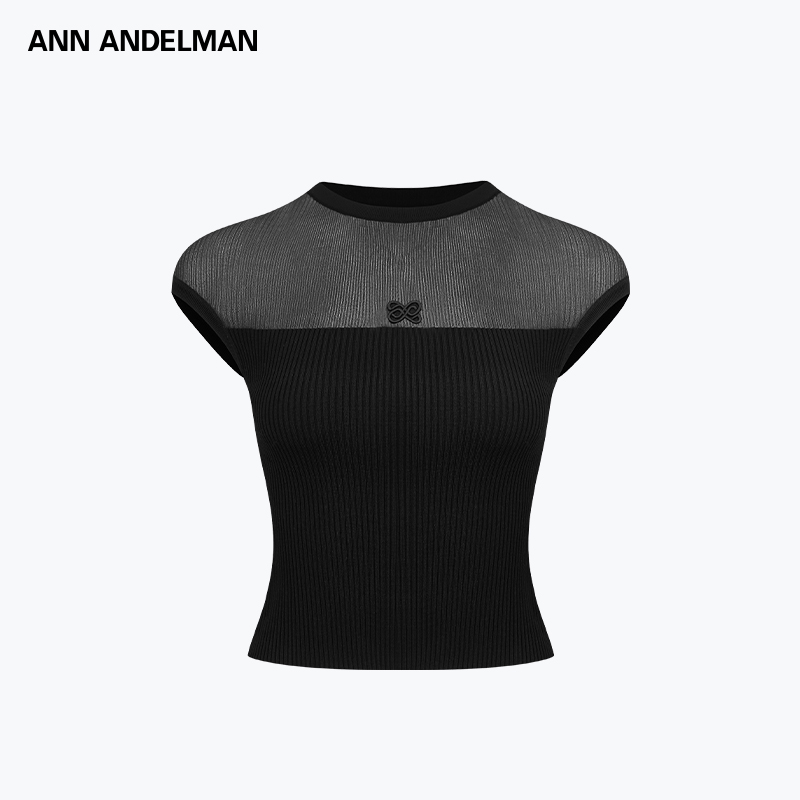 ANN ANDELMAN   25新款女士透透纱拼接包肩背心银泰百货 301286
