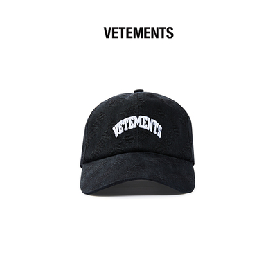 VETEMENTS 男女同款复古潮流刺绣棒球帽可调节鸭舌帽 银泰 301446