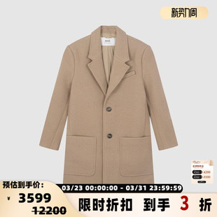 大衣外套银泰百货 羊毛单排扣女士百搭通勤长袖 301604 PARIS AMI