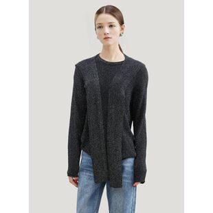 25新款 MAI 女士闪钻披肩长袖 针织衫 301601 PECH 上衣银泰百货