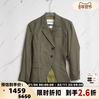 ANDERSSON BELL 日常通勤女士解构格纹休闲西服银泰百货 301596