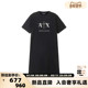 女士宽松版 长款 圆领短袖 Armani阿玛尼AX T恤裙连衣裙银泰 300095