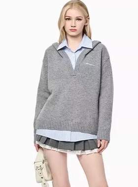 ANN ANDELMAN秋冬新款女士可拆卸衬衫连帽卫衣银泰百货 301286