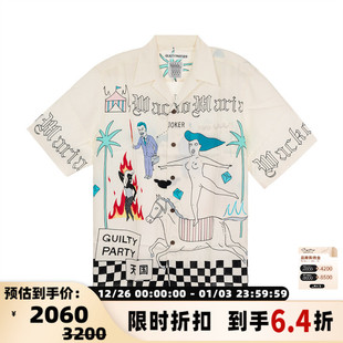 男士 个性 涂鸦系扣短袖 WACKO 银泰百货精品 新款 衬衫 301574 MARIA