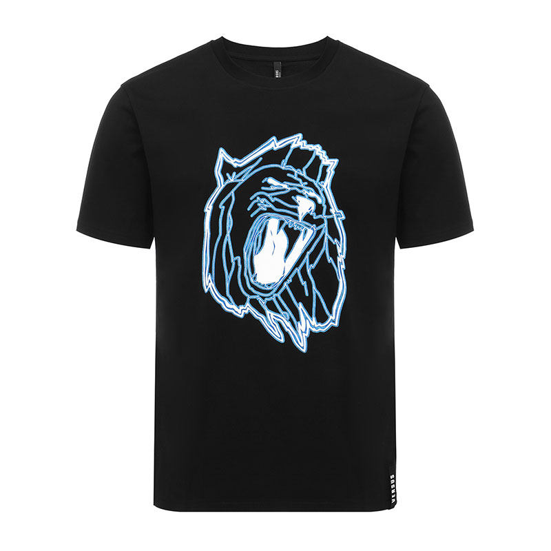 VERSUS/范瑟丝 狮子头印花图案纯棉材质男士短袖T恤