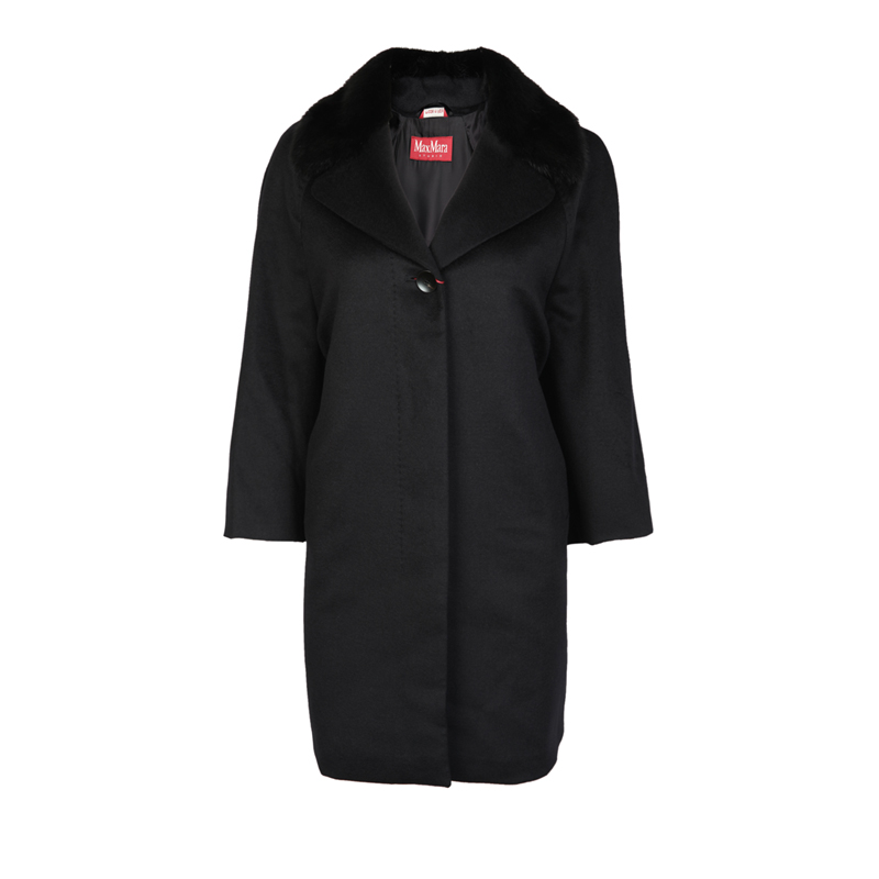 Max Mara Studio ´¿ÑòÈÞ´¿É«Å®Ê¿Öг¤¿î´óÒÂÒøÌ©