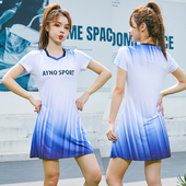 团购情侣定制短袖 速干网韩国衣大码 连衣裙服 女运动新款 羽毛球套装