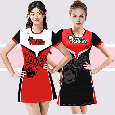 羽毛球服尤尼女速干运动长袖连衣裙克斯网排乒乓韩国秋团购款套装