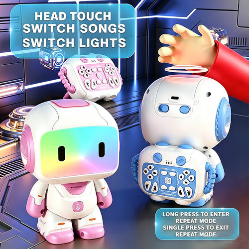 Smart sensing robot touch recording color-changing light mul