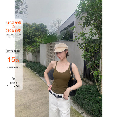 OTee辣妹工字吊带背心女夏季