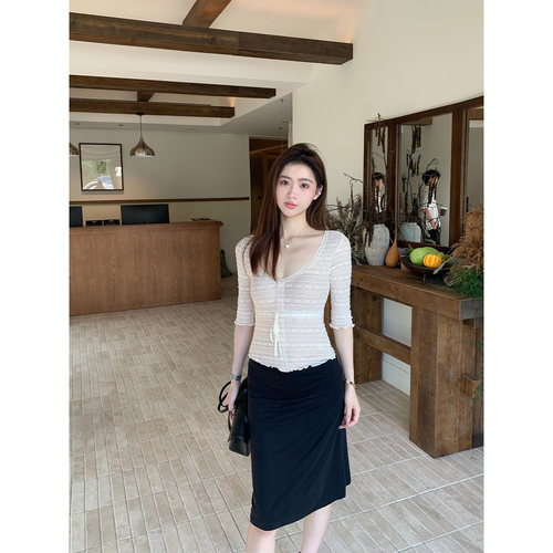 AELYNN韩系莱赛尔半身裙女夏