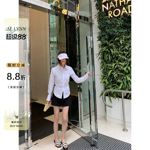 OTee条纹polo领长袖衬衫