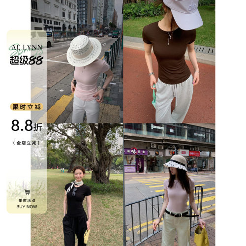 OTee韩系圆领短袖t恤女