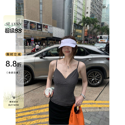 OTee条纹吊带背心女春夏