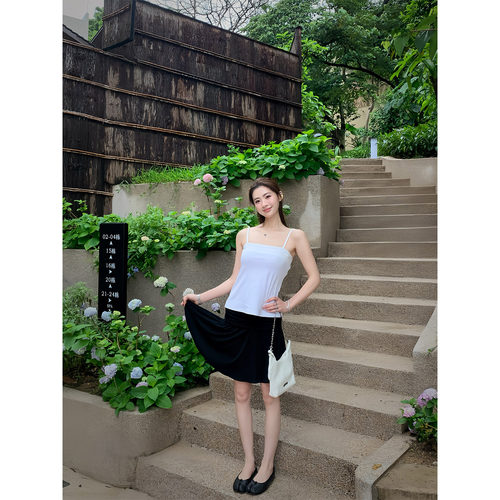 AELYNN白色蕾丝花边吊带背心女