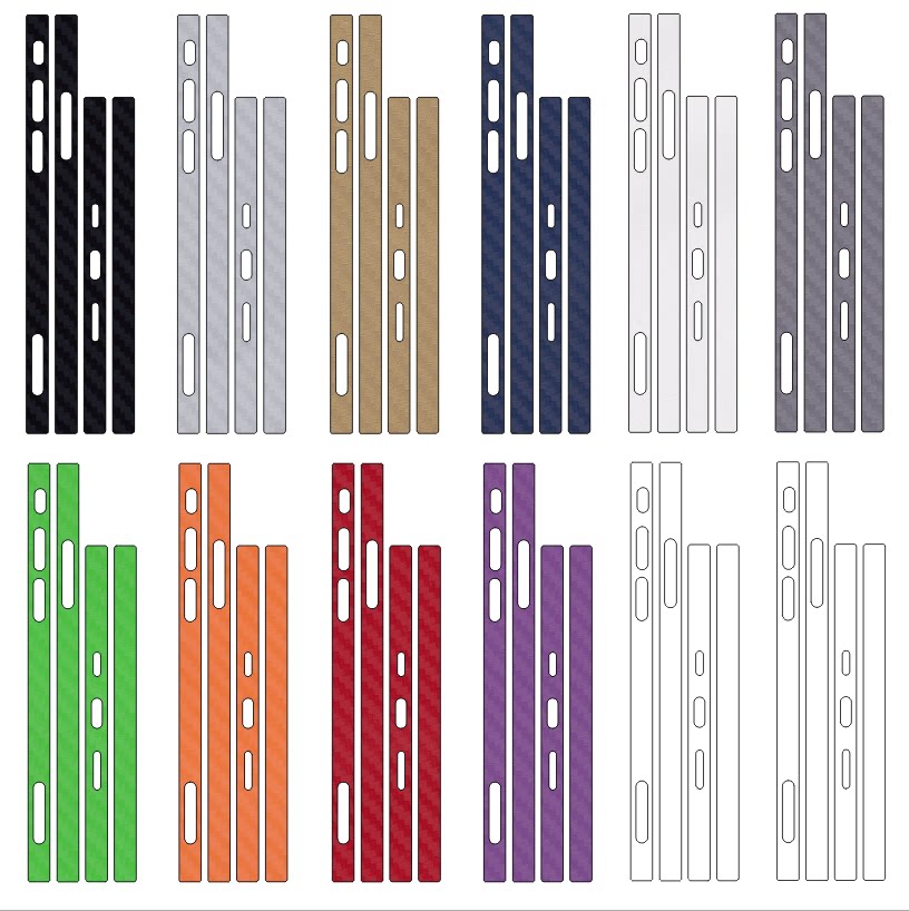 适用iphone12碳纤维边框膜苹果13promax侧边保护膜纯色12mini框膜