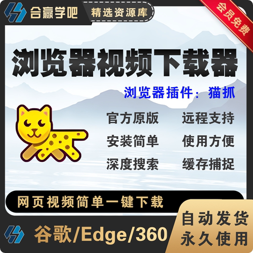 浏览器猫抓插件安装网页视频下载提取神人工远程代安装